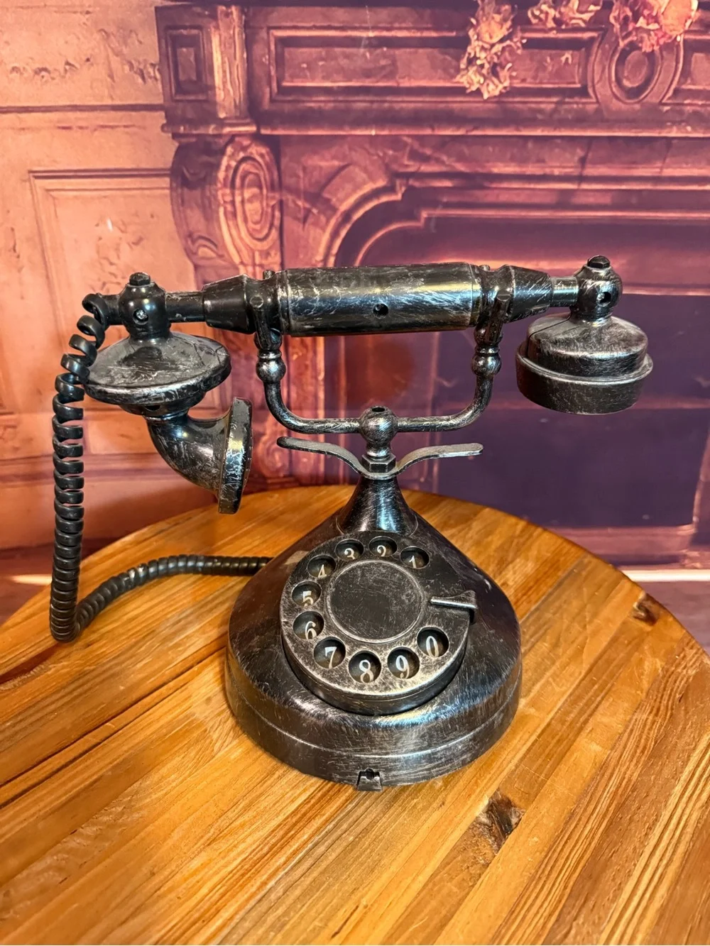 Gemmy Halloween Faux Antique Style Rotary Desk Telephone Spooky Sensor Retired